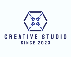 Multimedia Hexagon Design  logo