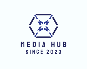 Multimedia Hexagon Design  logo design