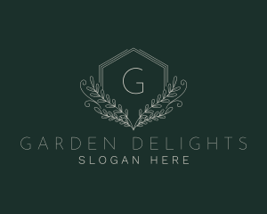 Hexagon Wellness Wreath logo design