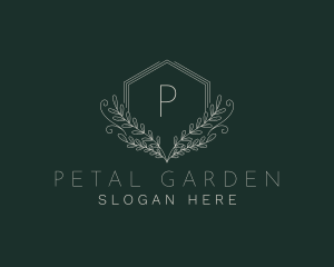 Hexagon Wellness Wreath logo design