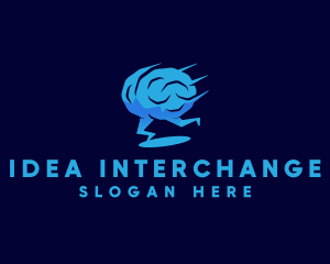 Running Brain Psychology logo design