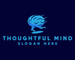 Running Brain Psychology logo design