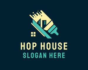 House Building Painting logo design