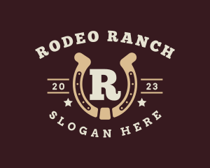 Western Horseshoe Rodeo logo design