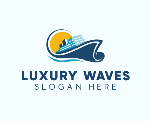 Cruise Travel Ship logo design