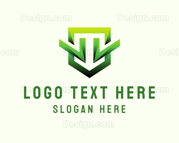Modern Geometric Shield Logo