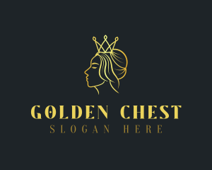 Golden Crown Girl logo design