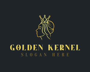 Golden Crown Girl logo design