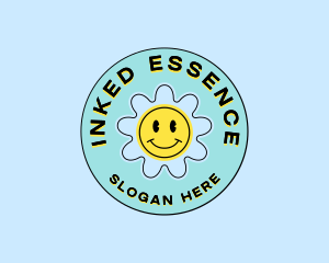 Happy Y2K Daisy logo design