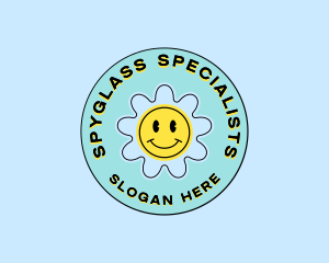 Happy Y2K Daisy logo design