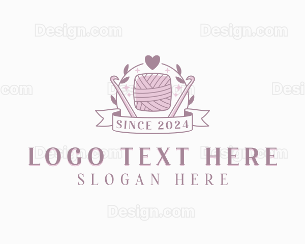 Handicraft Crochet Knitting Logo