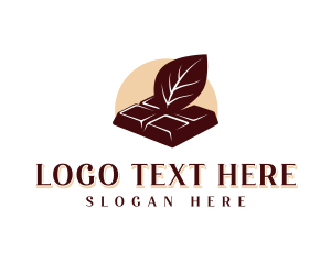 Organic Chocolate Bar Candy Logo