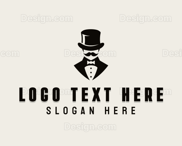 Suit Gentleman Tailoring Logo