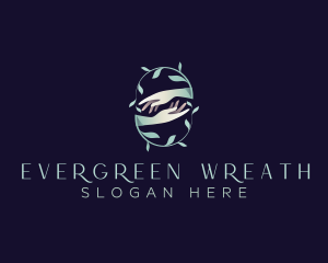 Hand Wreath Spa logo design