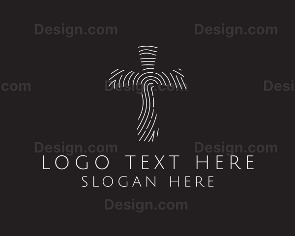 Religious Cross Thumbmark Logo