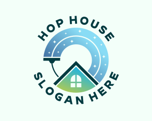 Squeegee House Cleaner logo design