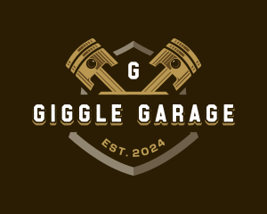 Mechanical Piston Garage logo design