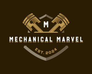 Mechanical Piston Garage logo design