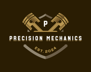 Mechanical Piston Garage logo design