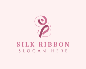 Ribbon Gymnast Athlete logo design