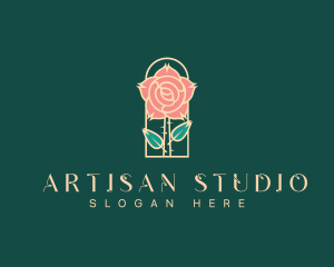 Rose Petal Flower logo design