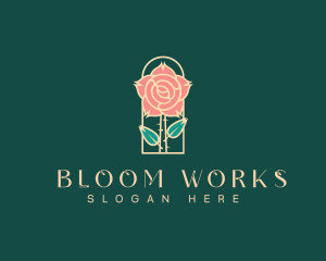 Rose Petal Flower logo design