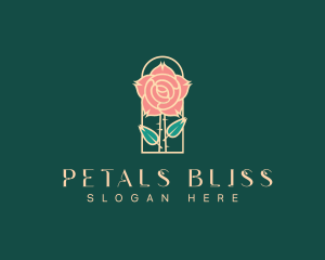 Rose Petal Flower logo design