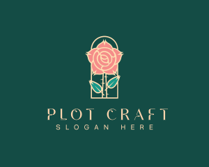 Rose Petal Flower logo design