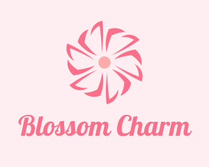 Pink Beauty Flower  logo design