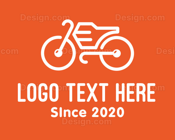 Modern Orange Bike Logo