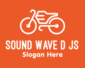 Modern Orange Bike Logo