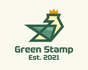 Green Royal Sparrow logo design