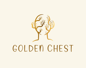 Golden Tree Head logo design