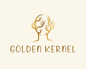 Golden Tree Head logo design