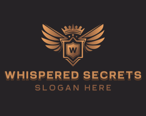 Wings Shield Crown  logo design