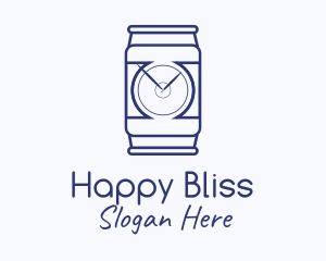 Beer Time Line Art logo design