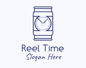 Beer Time Line Art logo design