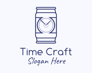 Beer Time Line Art logo design