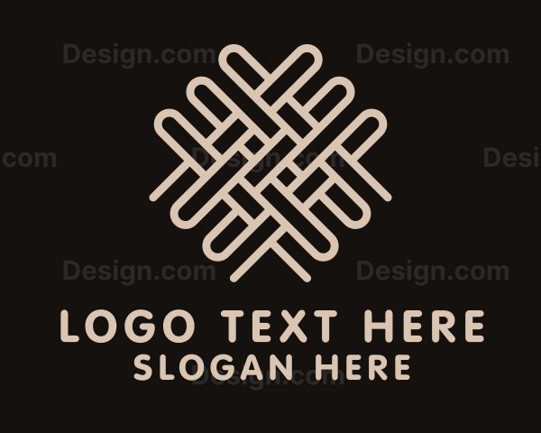 Jute Textile Pattern Logo