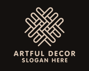 Jute Textile Pattern logo design