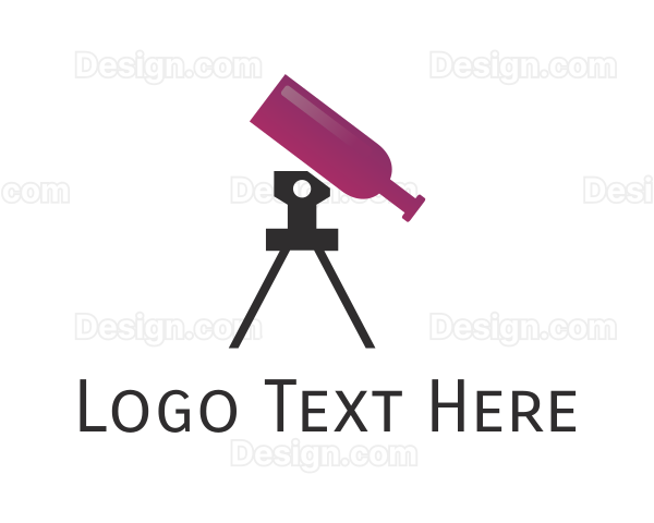 Wine Bottle Telescope Logo