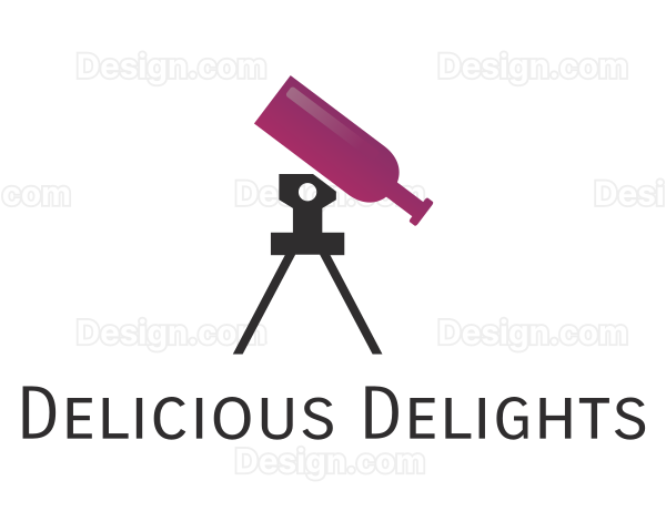 Wine Bottle Telescope Logo