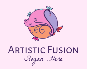 Artistic Swan Painting logo design