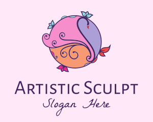 Artistic Swan Painting logo design