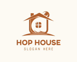 Brown House Roof logo design