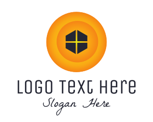 Mirror - Gradient Hexagon Window logo design