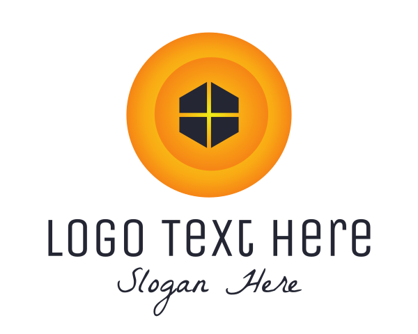Hexagonal logo example 1