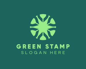 Green Circle Star logo design