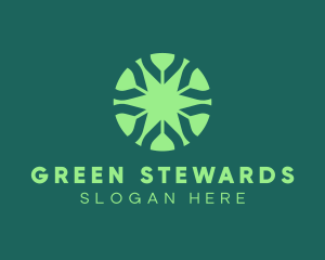 Green Circle Star logo design