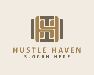 Modern Business Letter H   logo design